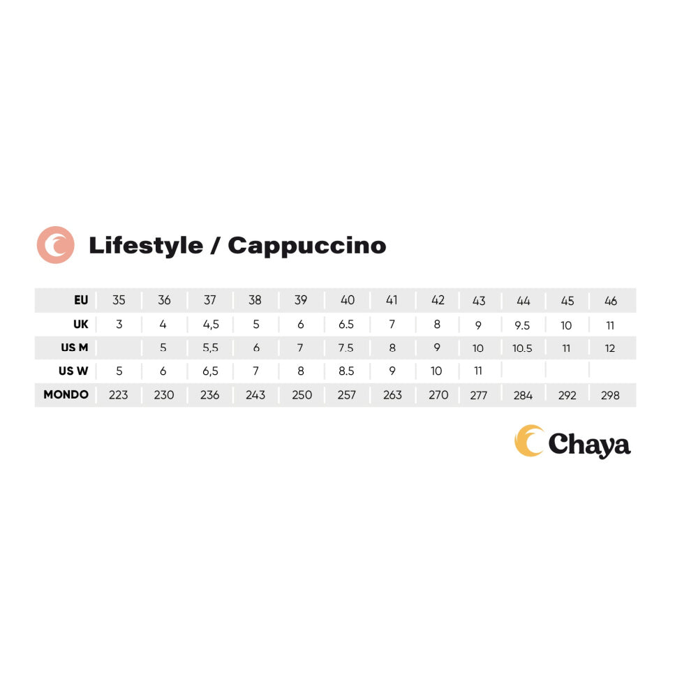 Chaya-Vintage-Roller-Skates-Cappuccino-Size-Chart