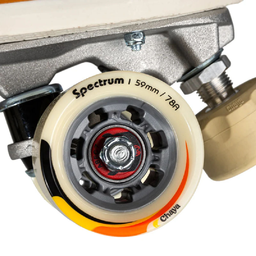 Chaya-Vintage-Roller-Skates-Cappuccino-Wheel-View