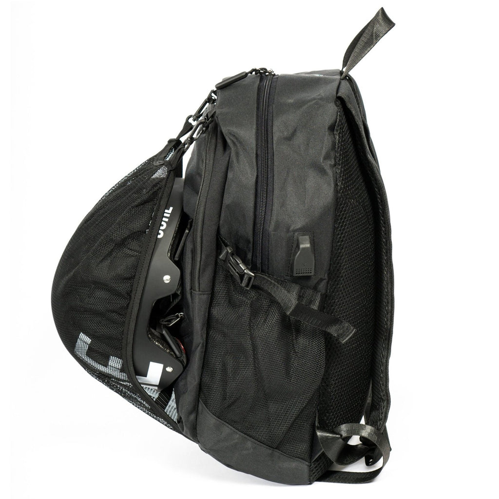 Core-Helmet-Backpack-Black-Helmet-In-Bag-Side-View