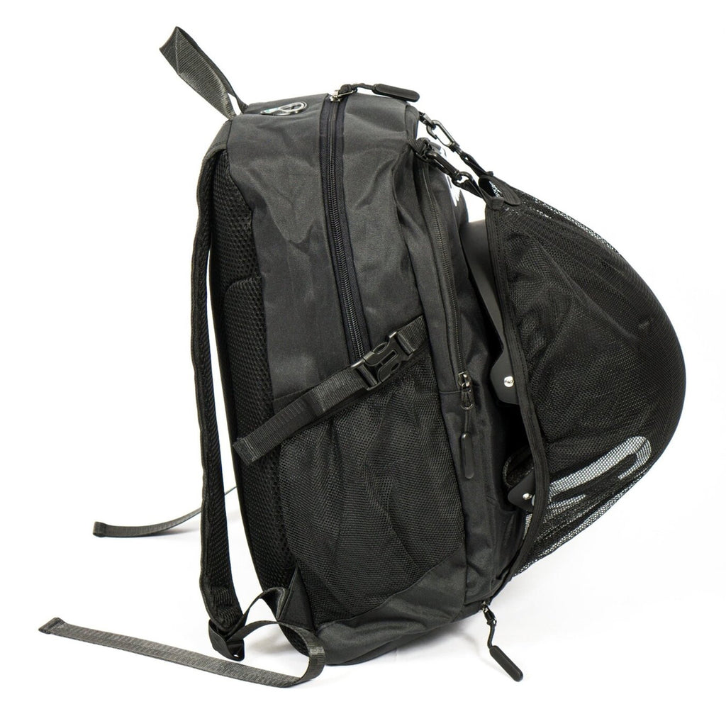 Core-Helmet-Backpack-Black-Helmet-In-Bag-Side-View