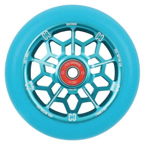 Core-Hex-Hollow-Stunt-Scooter-Wheel-110mm-Blue