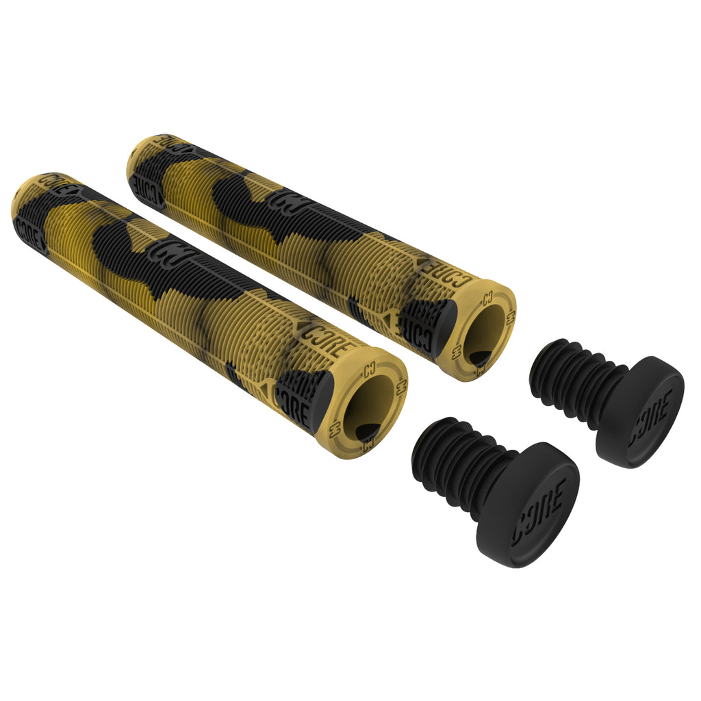 Core-Skinny-Boy-Scooter-Handgrips-Soft-170mm-Gum-Pair-With-Bar-Plugs