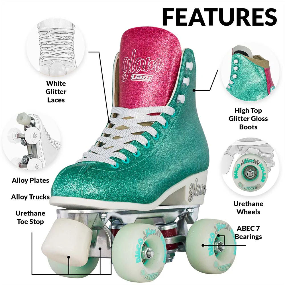Crazy-Disco-Glam-Roller-Skate-Teal-Schematic