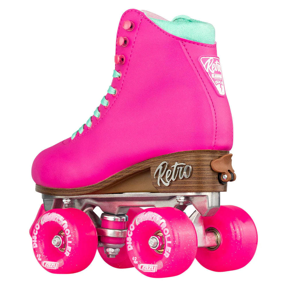 Crazy-Retro-Roller-Adjustable-Skate-Pink-Side-Angle
