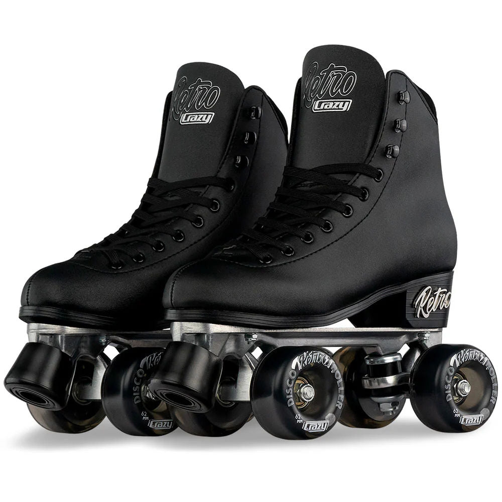 Crazy-Retro-Roller-Skate-Black-Pair