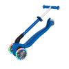 GLOBBER-Junior-Foldable-Lights-3-Wheel-Scooter-Blue-Folded