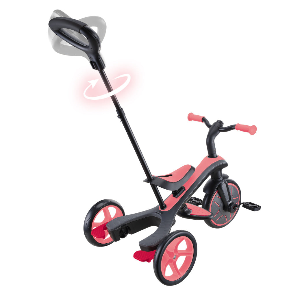 Globber-Explorer-Trike-4-in-1-Pink-Showing-Handle-Adjust