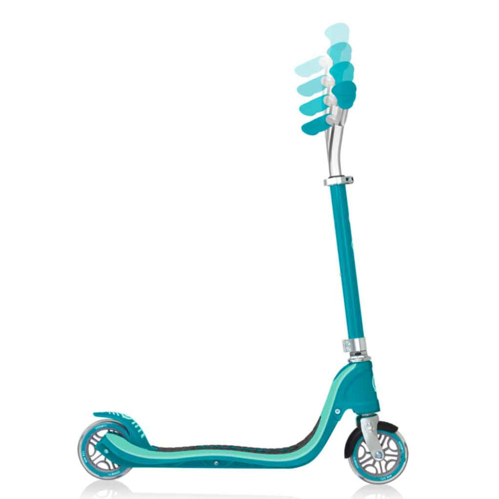 Globber-Flow-125-Scooter-Teal-Bar-Heights-Side