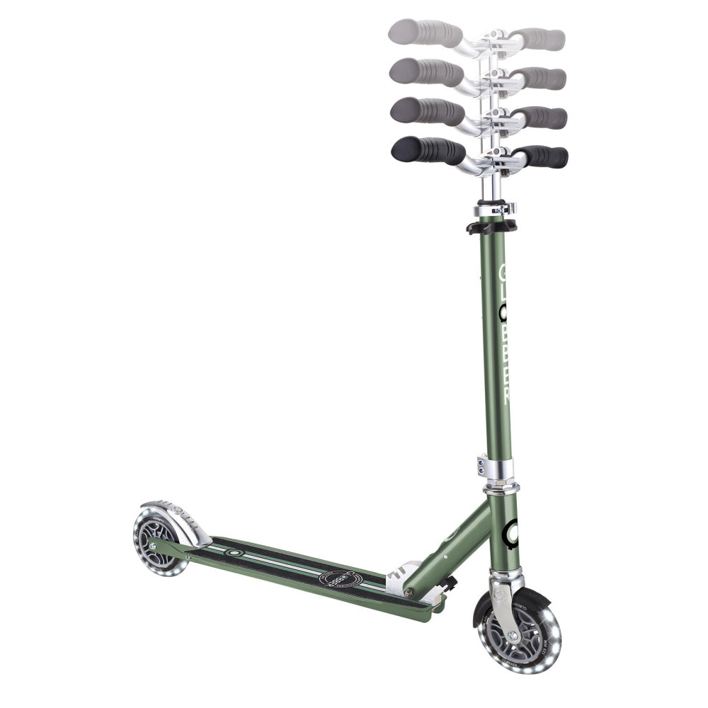 Globber-Flow-Element-Lights-Olive-Showing-Adjustment