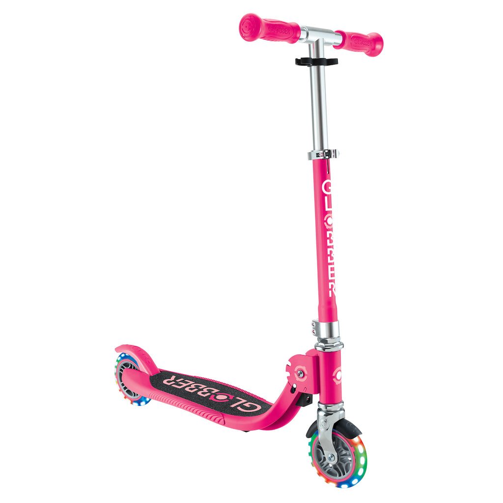 Globber-Flow-Foldable-Junior-Scooter-with-Lights-Pink-2