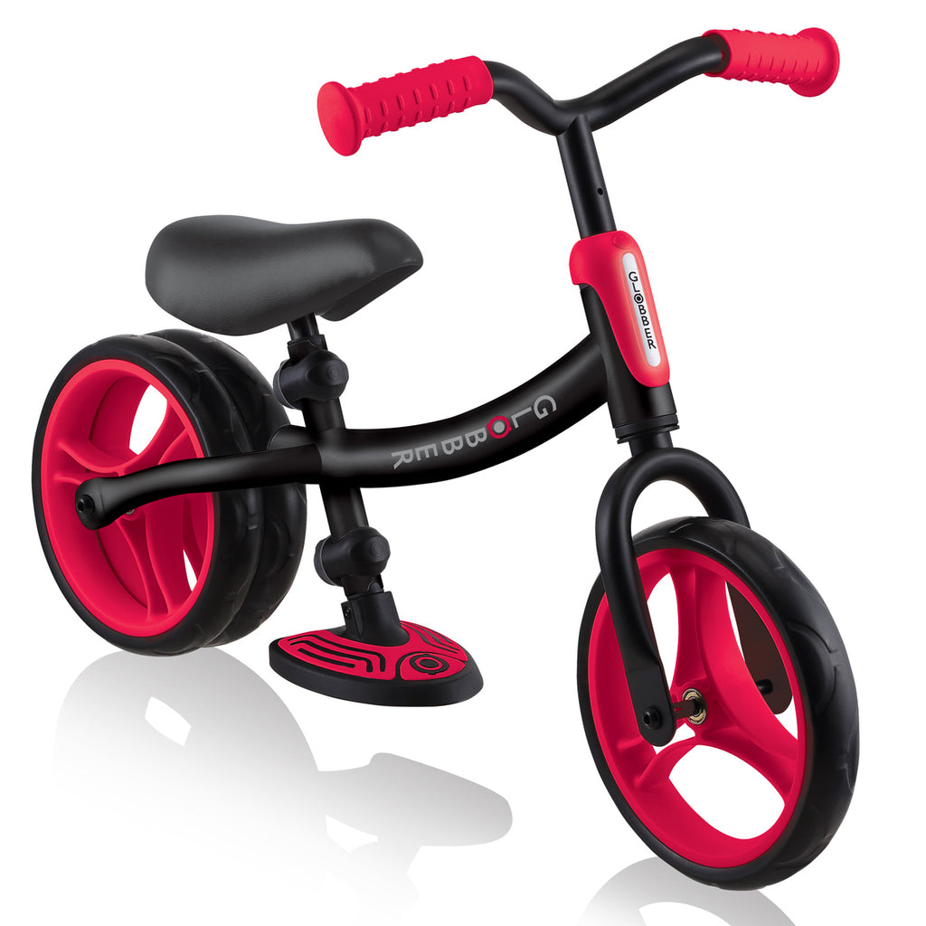 Globber-Go-Bike-Duo-Balance-Bike-Red-Dual-Rear-Wheel