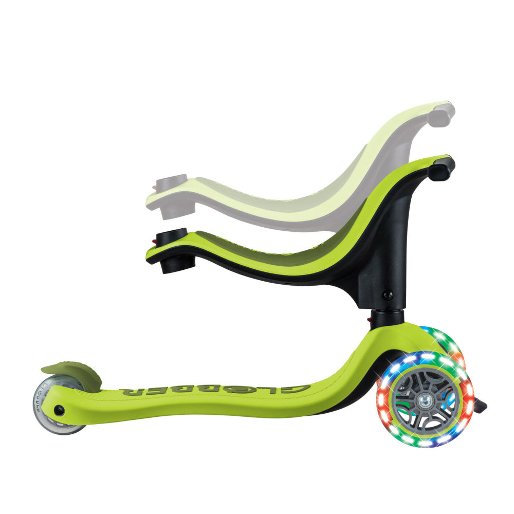 Globber-Go-Up-Sporty-Lights-V2-Lime-Green_Khaki-Seat-Height-View