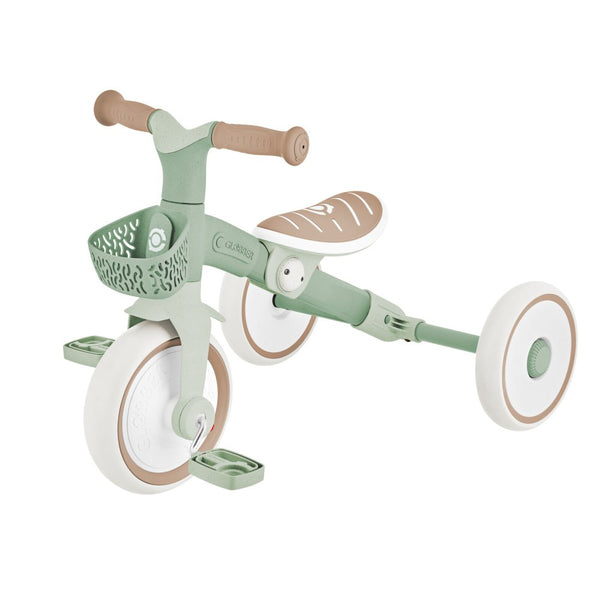 Globber-Learning-Trike-2in1-PLUS-Ecologic-Pistachio-Front-Angle-Wide