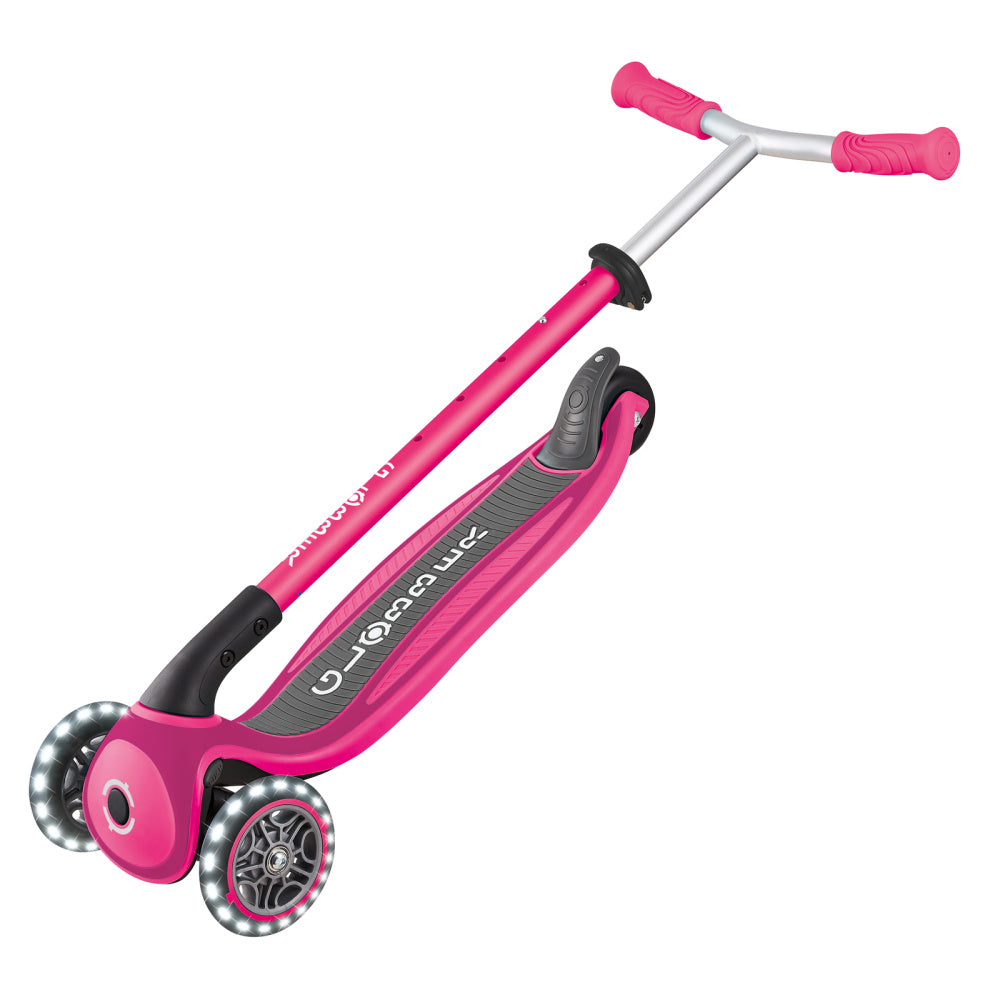 Globber-Master-Lights-Scooter-Pink-Folded