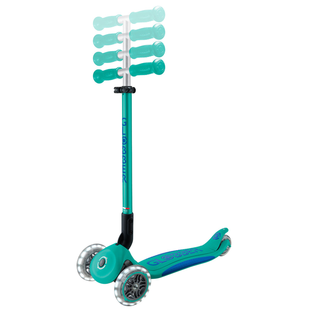 Globber-Primo-Lights-Foldable-Three-Wheel-Scooter-Emerald-Bar