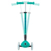 Globber-Primo-Lights-Foldable-Three-Wheel-Scooter-Emerald-Lean