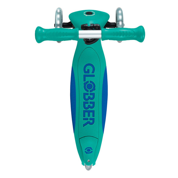 Globber-Primo-Lights-Foldable-Three-Wheel-Scooter-Emerald-Top