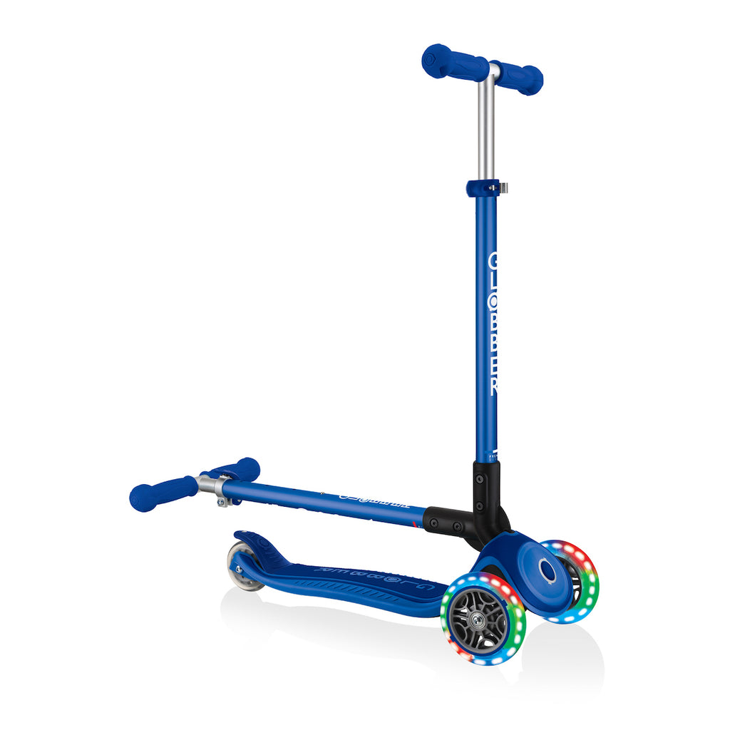 Globber-Primo-Foldable-Plus-Lights-Navy-Fold