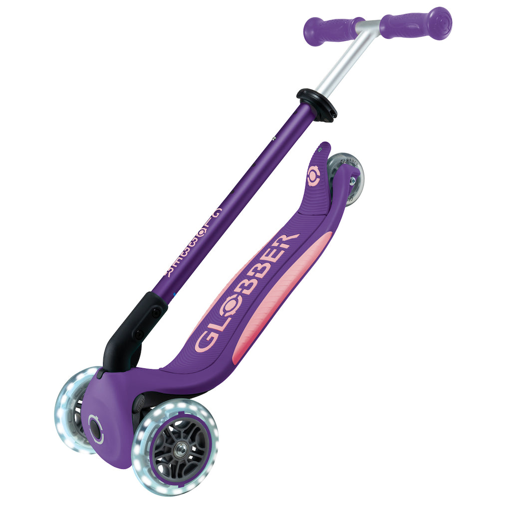 Globber-Primo-Foldable-Plus-Lights-Purple-Pastel-Pink-Carry