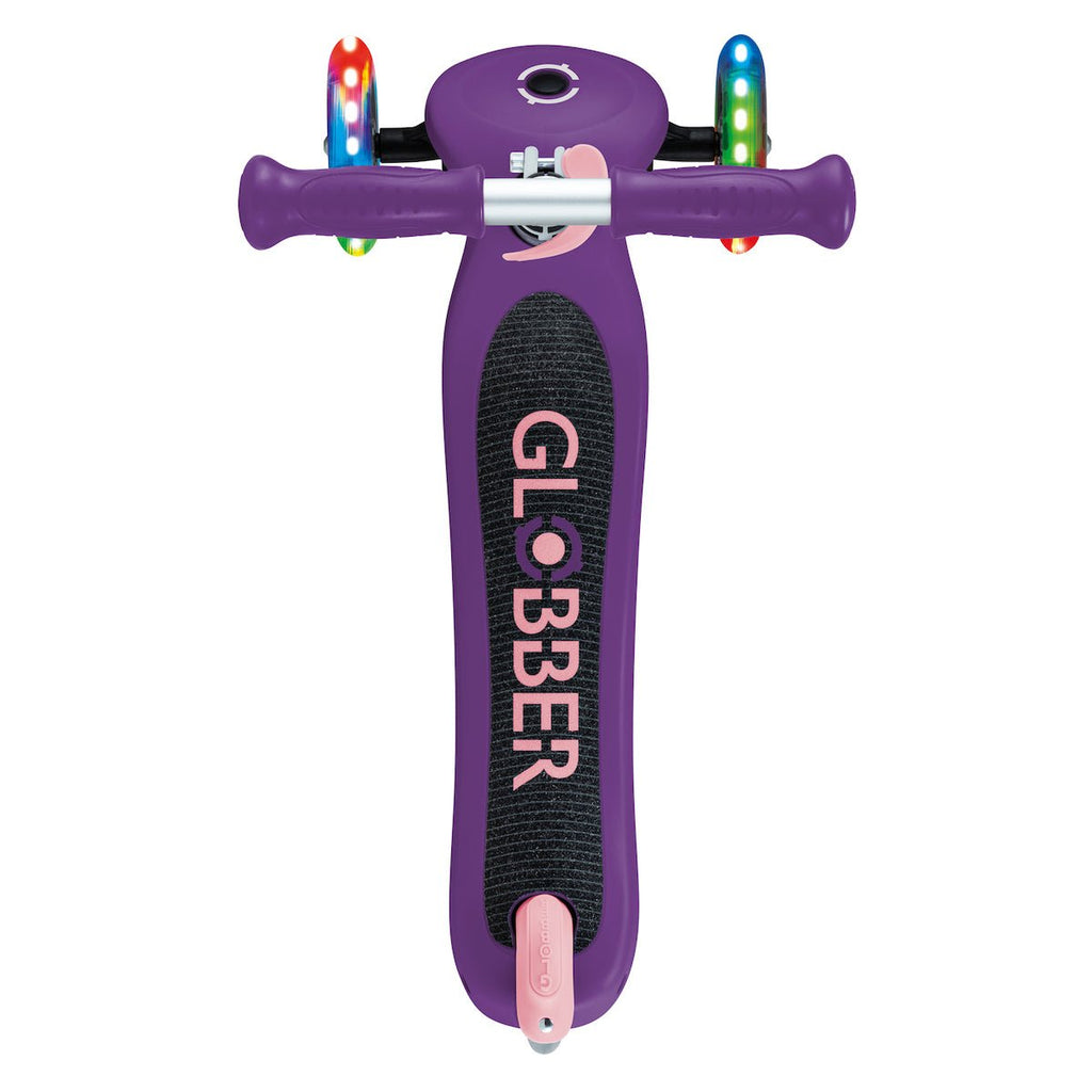 Globber-Primo-Lights-V2-Toddler-Scooter-Purple-Top