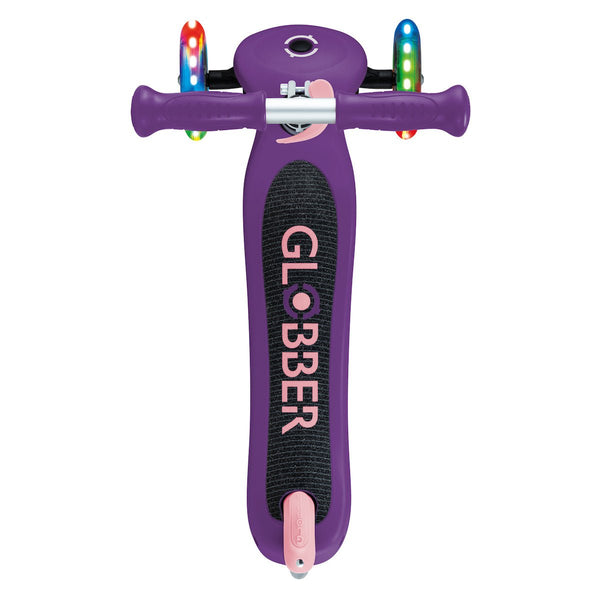 Globber-Primo-Lights-V2-Toddler-Scooter-Purple-Top