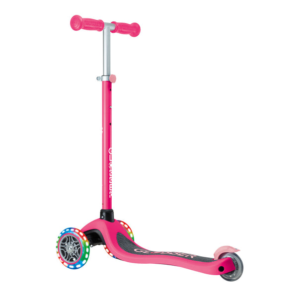 Globber-Primo-Lights-V2-Toddler-Scooter-Pink_Pink-Angled