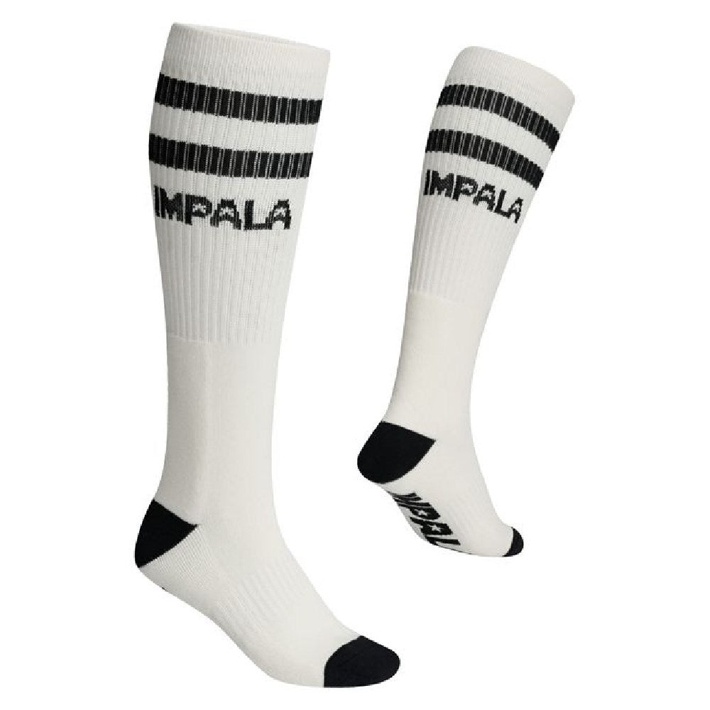 Impala-Rollerskate-High-Socks-2-Pack-Black-White-Stripe-Worn