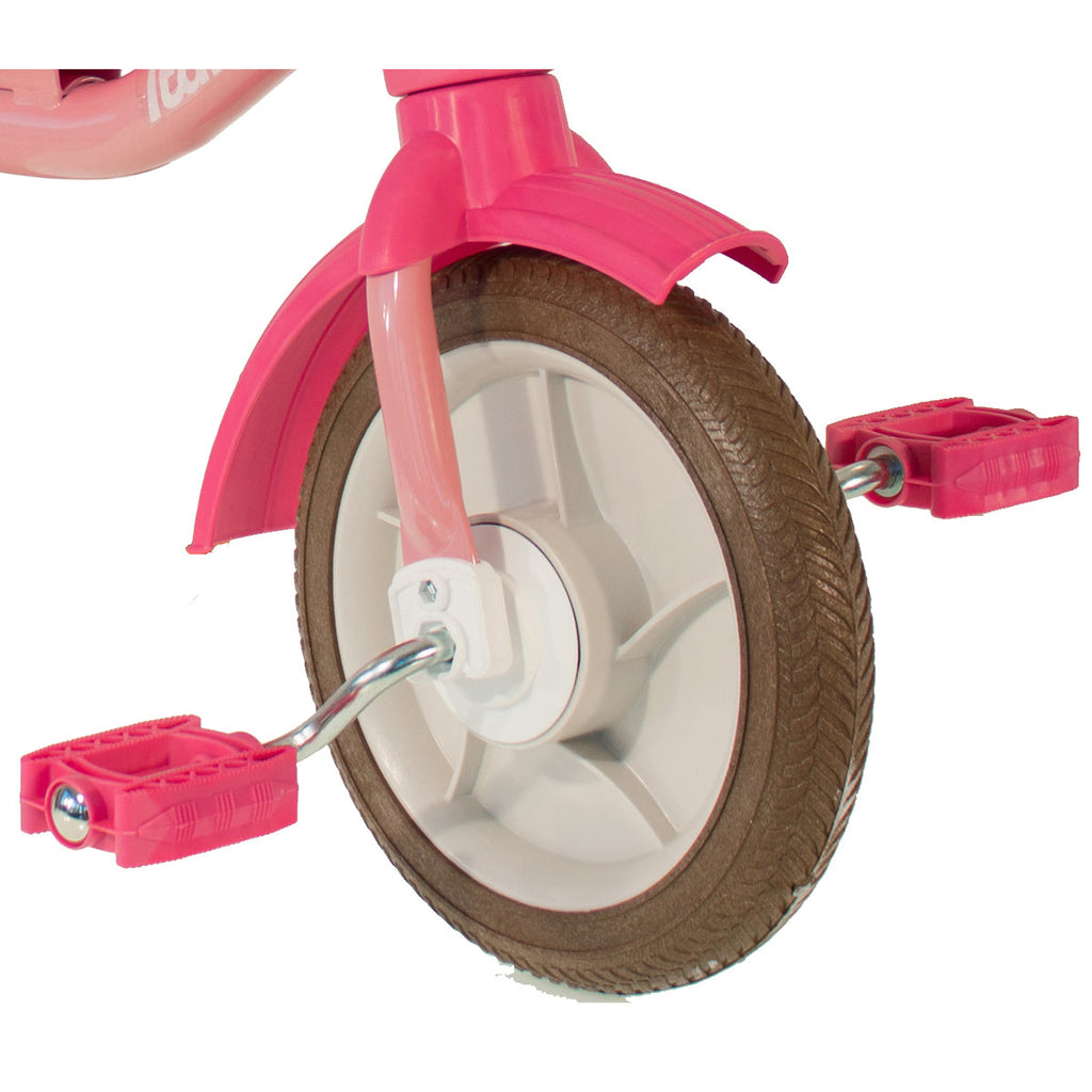  Analyzing image     Italtrike-10inch-Passenger-Trike-Rose-Garden-Pink-Front-Wheel