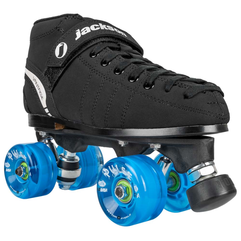 Jackson-VIP-Pulse-Lite-Roller-Skate-Package-Black-Boot-Blue-Wheels-Side-View