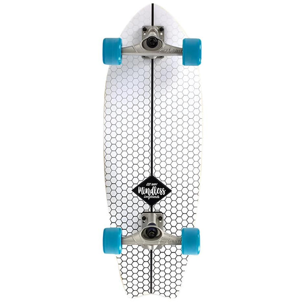 MINDLESS-Surf-Skate-Fish-Tail-Skateboard-Complete-White