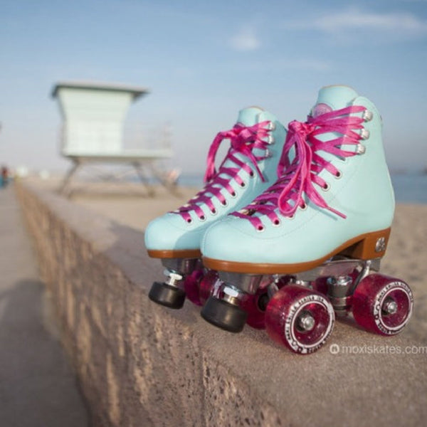 Moxi-Beach-Bunny-Sky-Blue-Roller-Skates-Lifestyle-View