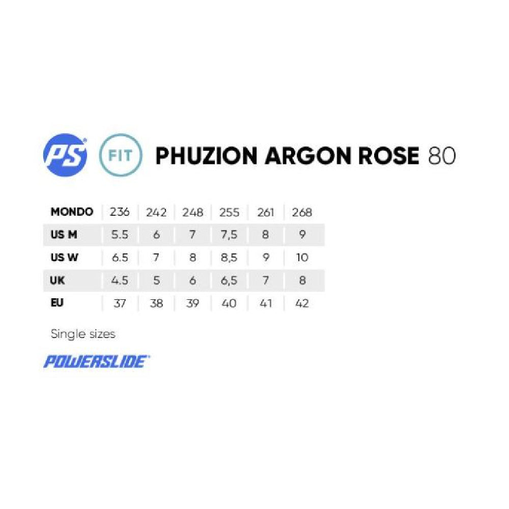 Phuzion-Argon-Rose-Ladies-80-Inline-Skates-Size-Chart