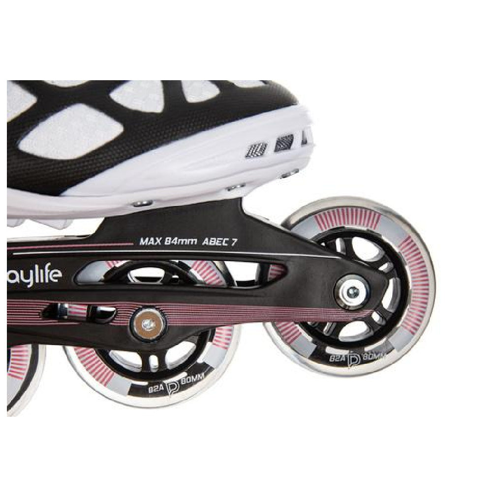 PlayLife-80-Uno-Inline-Skates-Pink-Close-Up-Wheel