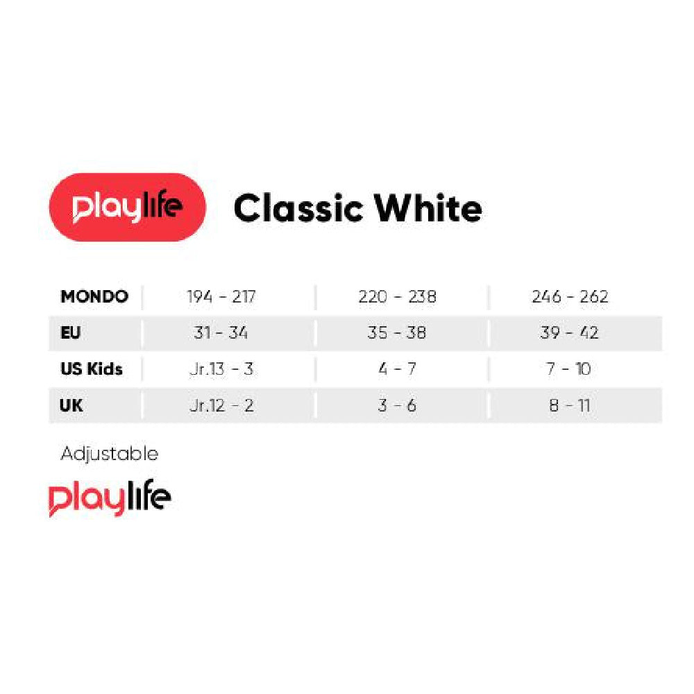 PlayLife-Classic-White-Adjustable-Roller-Skates-Size-Chart