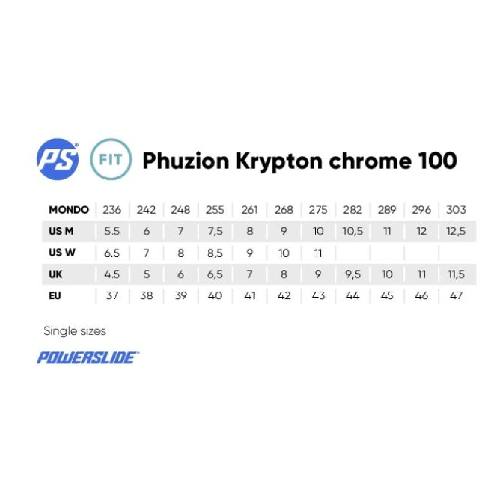 Powerslide-Krypton-Phuzion-100-Inline-Skates-Chrome-Size-Chart