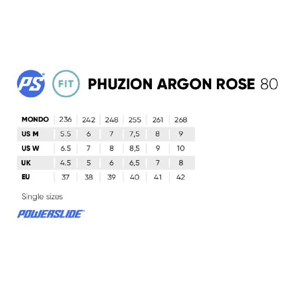 Powerslide-Phuzion-80-Womens-Inline-Skates-Argon-Rose-Size-Chart