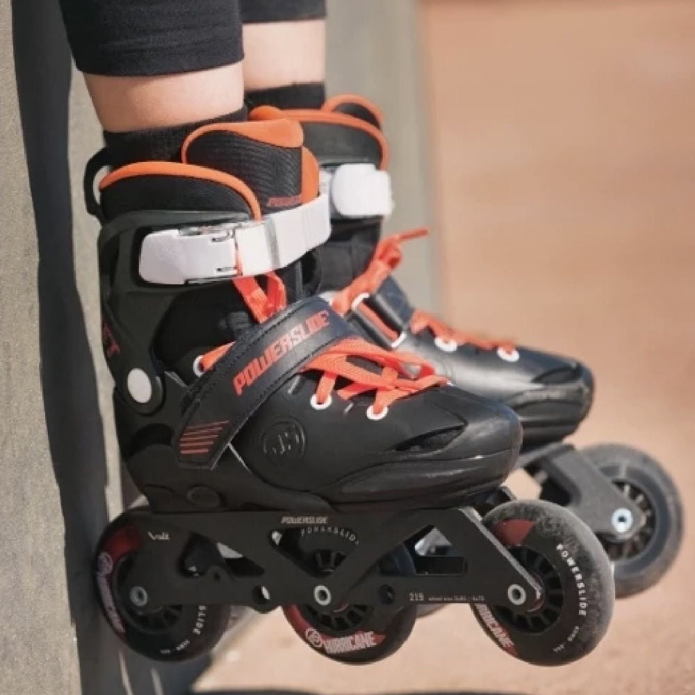 Powerslide-Phuzion-Jet-Pro-Kids-Skate-On-Feet