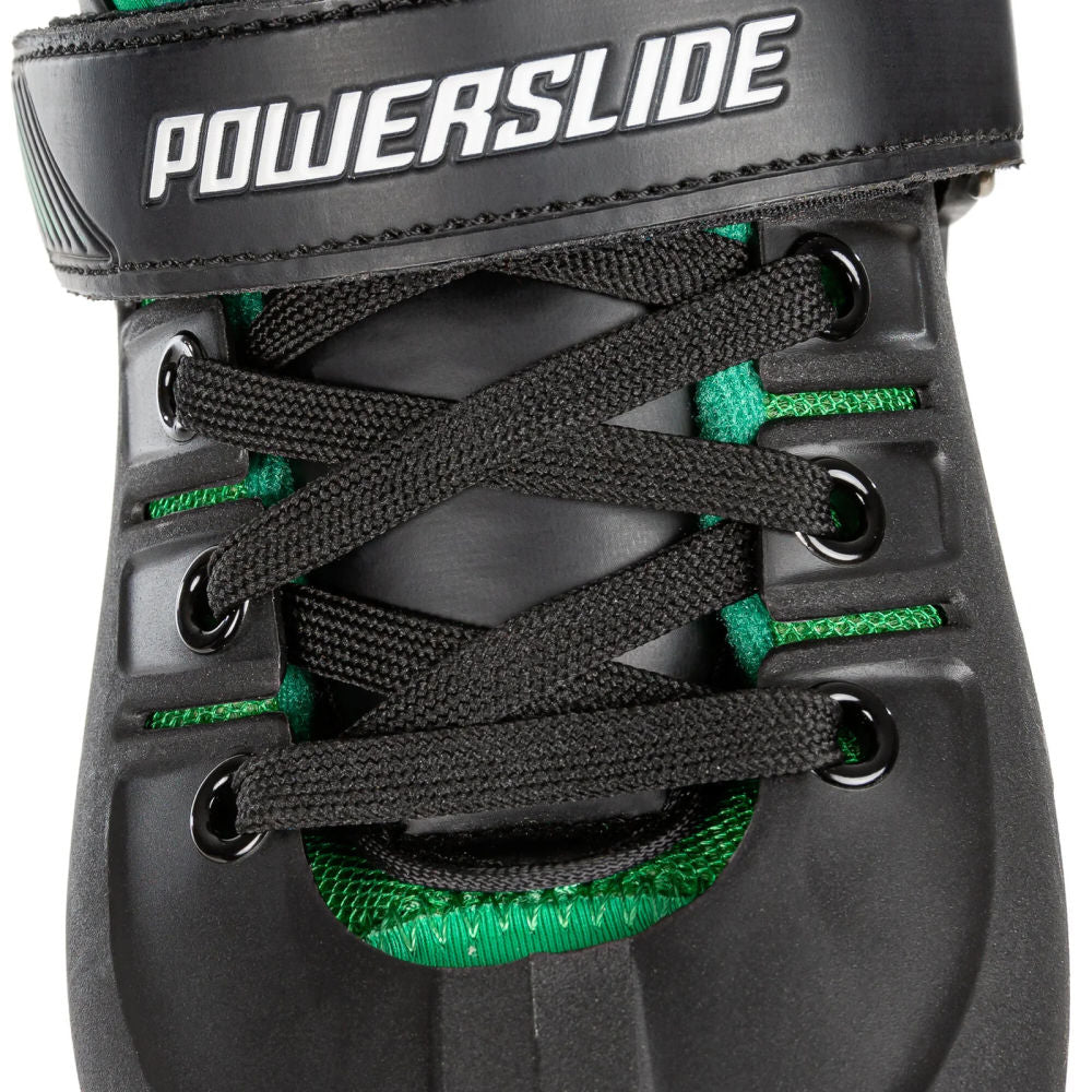 Powerslide-Phuzion-Universe-Adjustable-Inline-Skate-Green-Close-Up-Laces