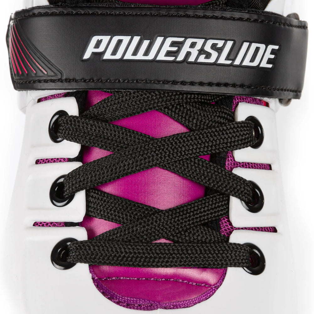 Powerslide-Phuzion-Universe-Adjustable-Inline-Skate-Pink-Rear-Close-Up-Laces