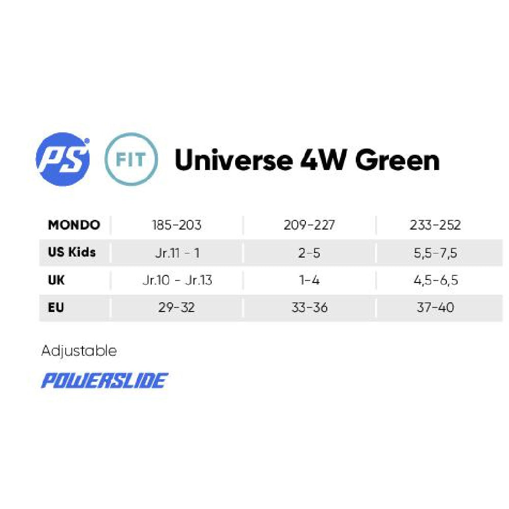 Powerslide-Phuzion-Universe-Green-Size-Chart