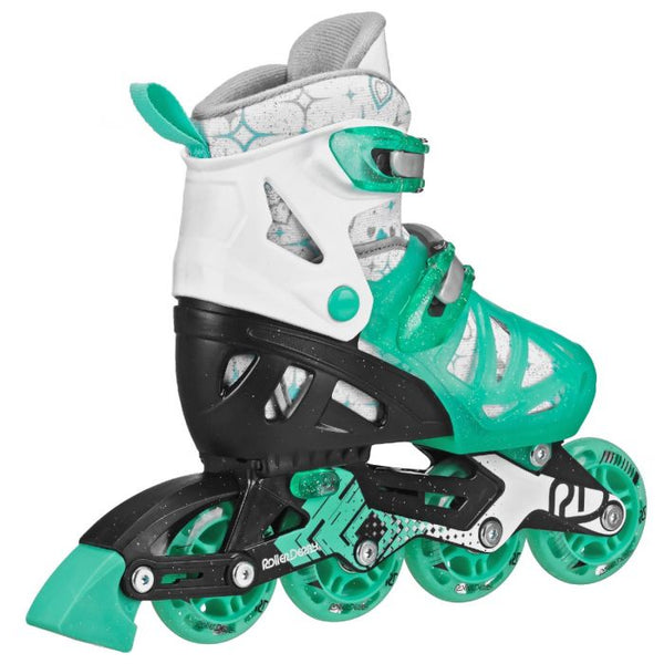 RDS-Tracer-Girls-Adjustable-Inline-Skates-Mint/White-Angle