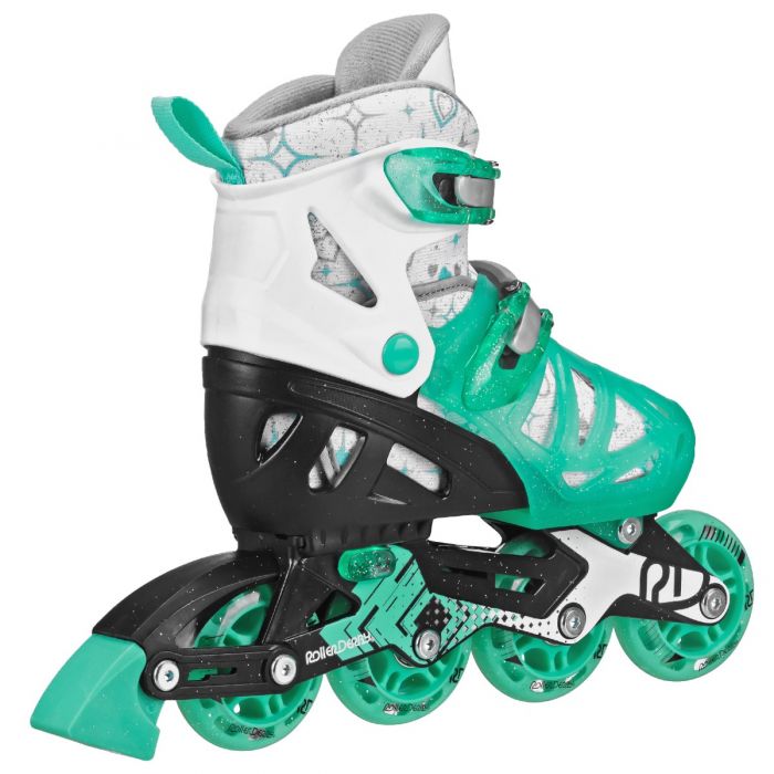 RDS-Tracer-Girls-Adjustable-Inline-Skates-Mint/White-Angle