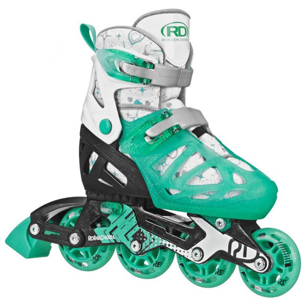 RDS-Tracer-Girls-Adjustable-Inline-Skates-Mint/White