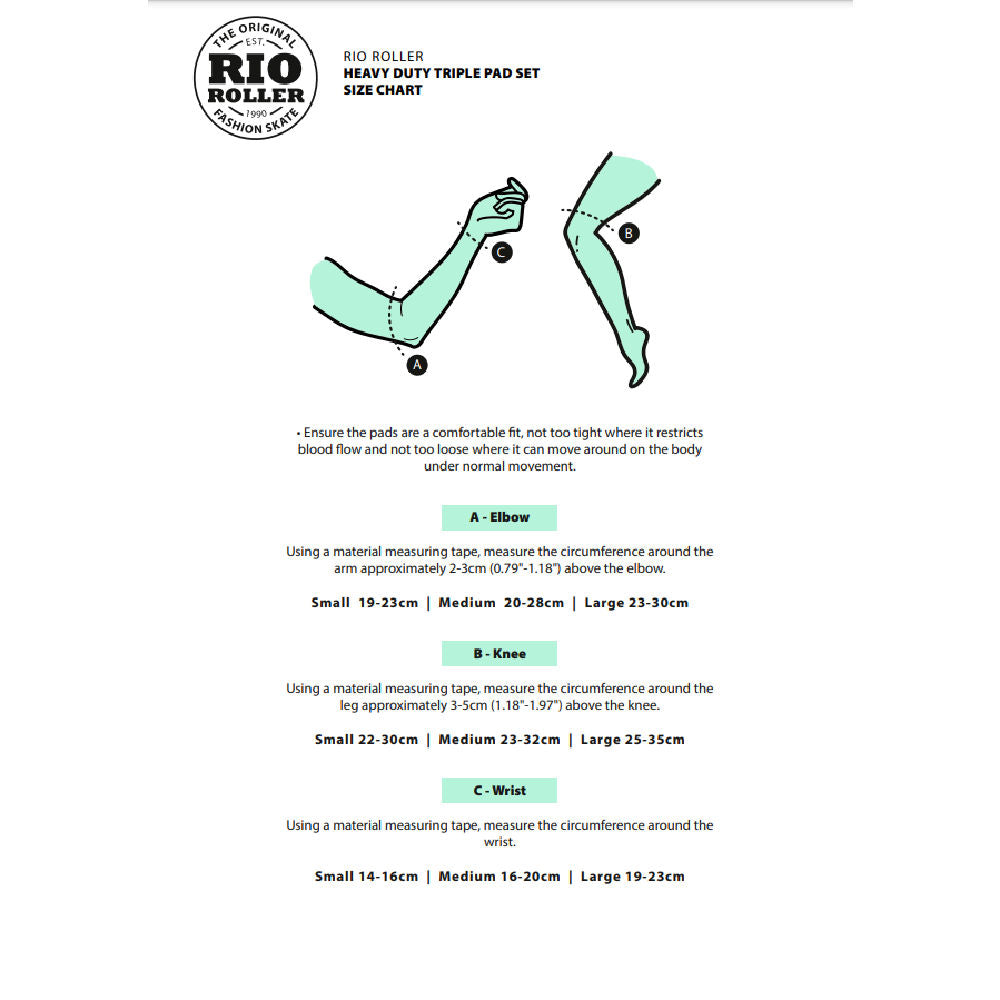RIO-Triple-Pad-Set-Skate-Size-Chart
