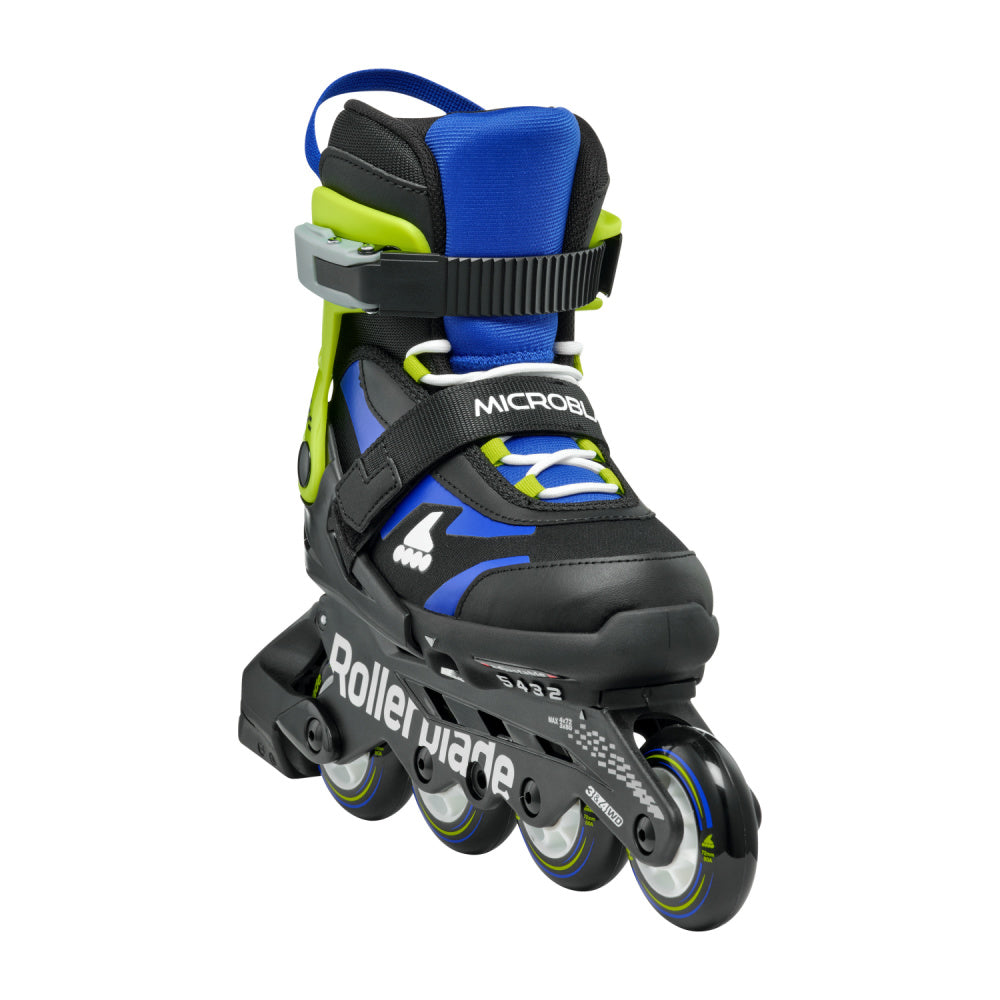 Rollerblade-Microblade-Junior-Adjustable_-Inline-Skate-Black-Blue-Angled-View