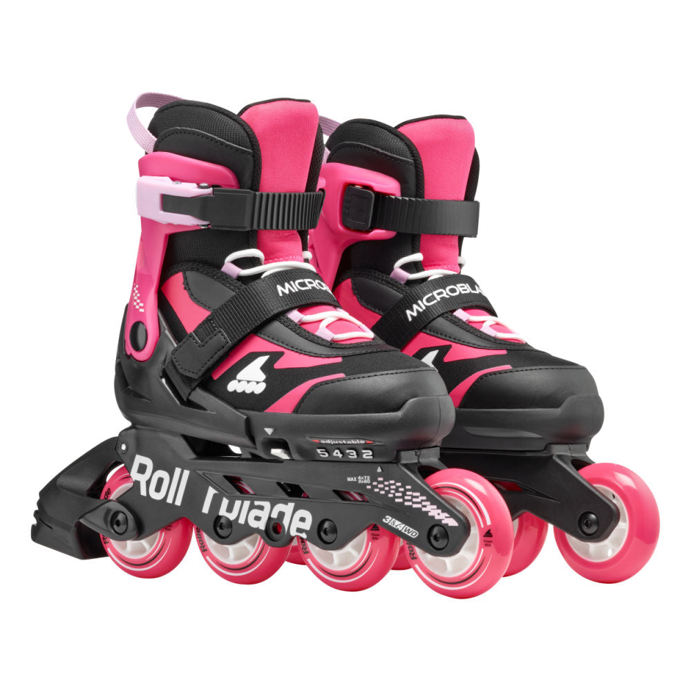Rollerblade-Microblade-Junior-Adjustsble_-Inline-Skate-Black-Pink-Pair