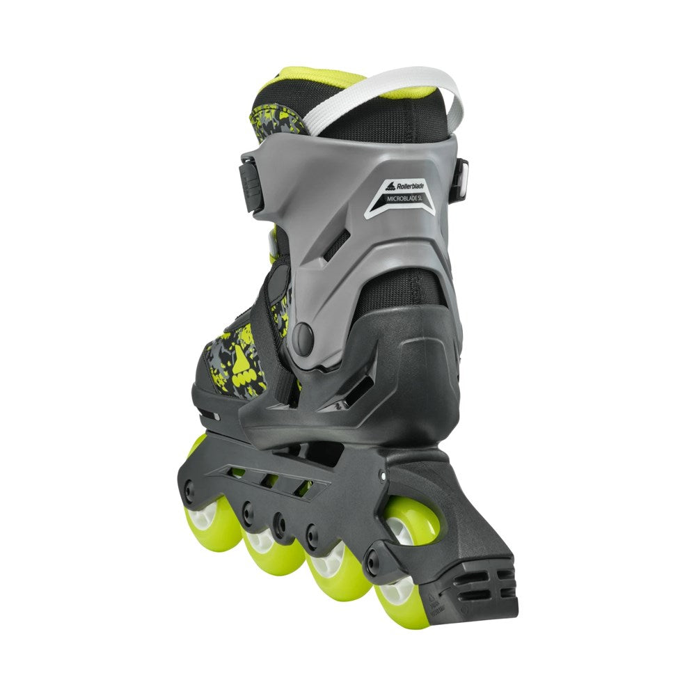 Rollerblade-Microblade-SL-Skate-Black/Lime-Back-View