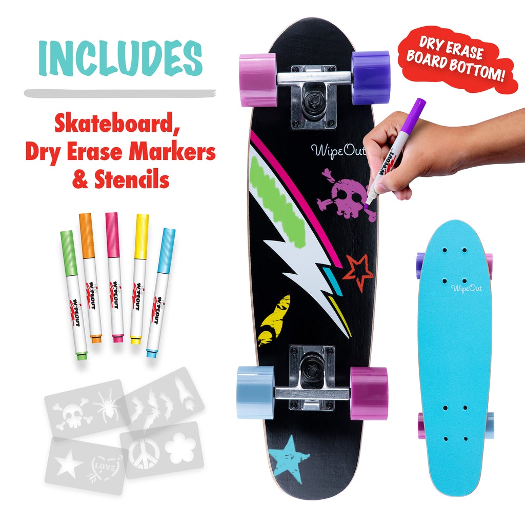 Triple-8-Wipeout-Lightning-Bolt-MINI-Skateboard-Complete-Schematic