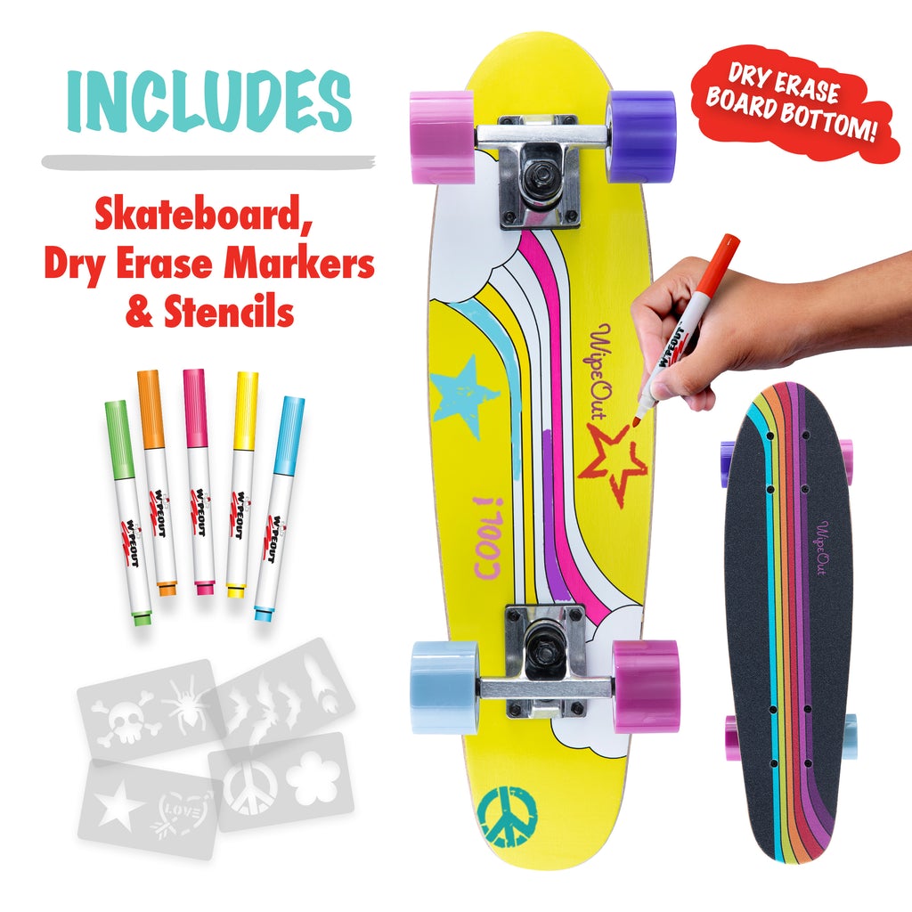 Triple-8-Wipeout-Rainbow-MINI-Skateboard-Complete-Schematic