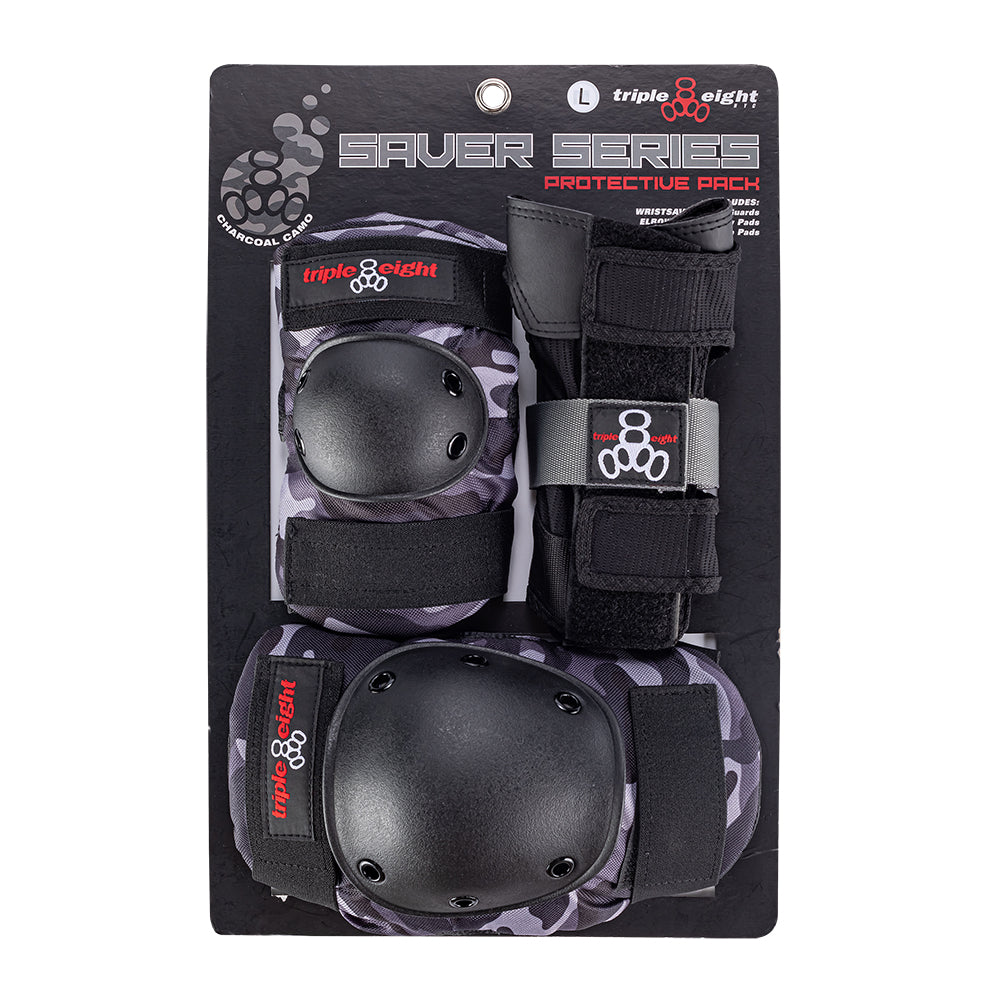 Triple-8 -ri Pack-Charcoal-Camo-JUNIOR-On-Card